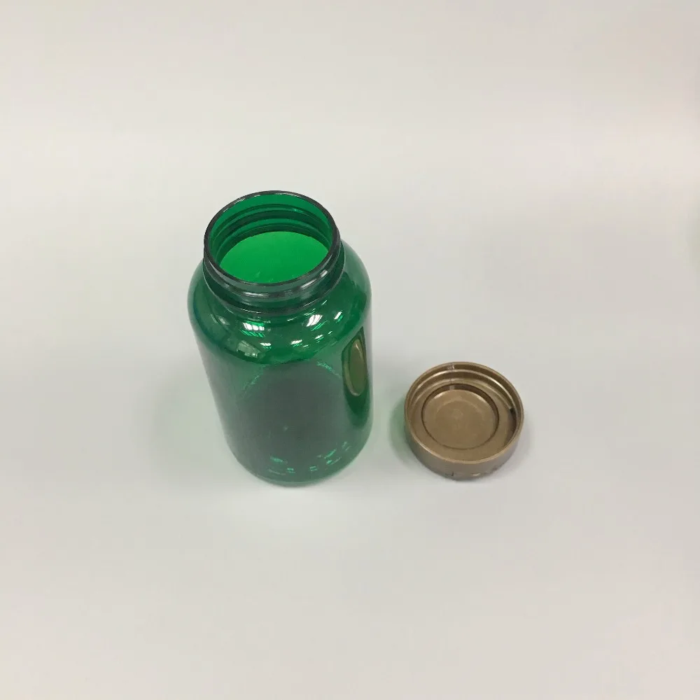 250ml Green PET Plastic Nutraceutical Vitamin Supplement Bottle