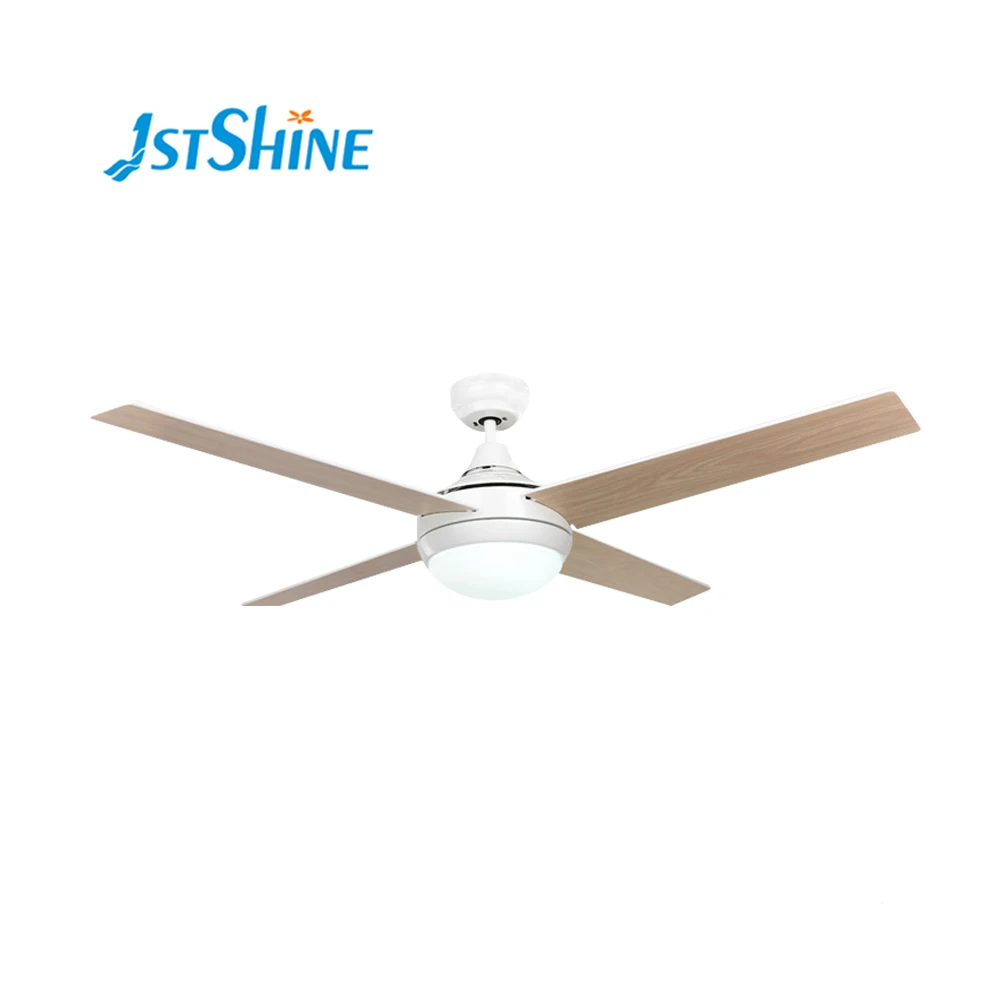 1STSHINE Indoor 42'' inch LED panel light and white wood blades ventiladores de techo moderna home ceiling fan