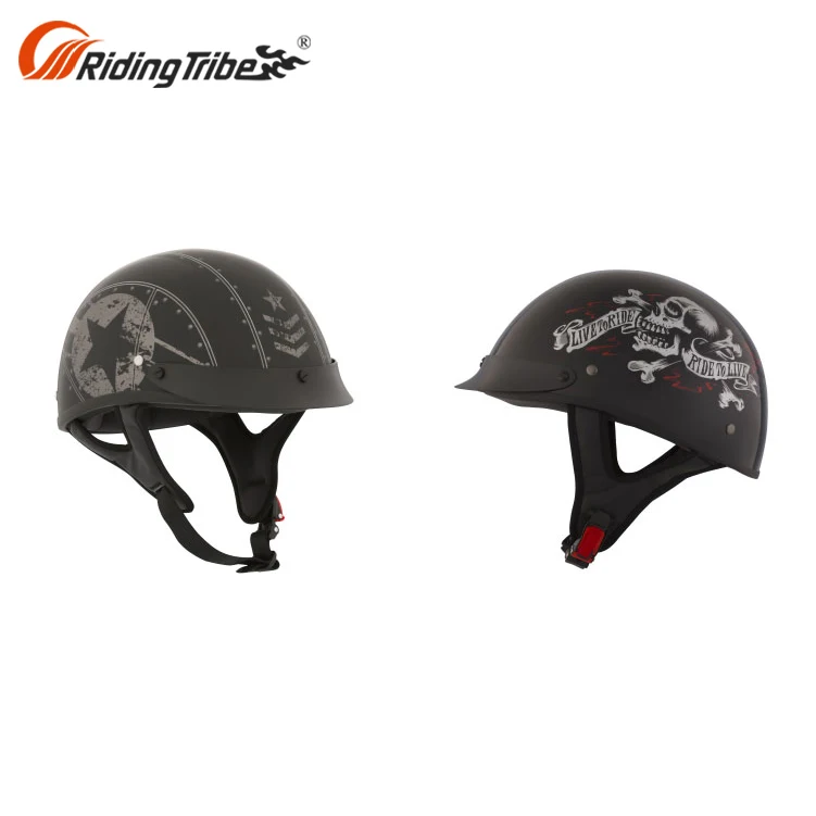 RIDING TRIBE China Factory Open Face Kylin Head Massager Classic Motorcycle Helmets