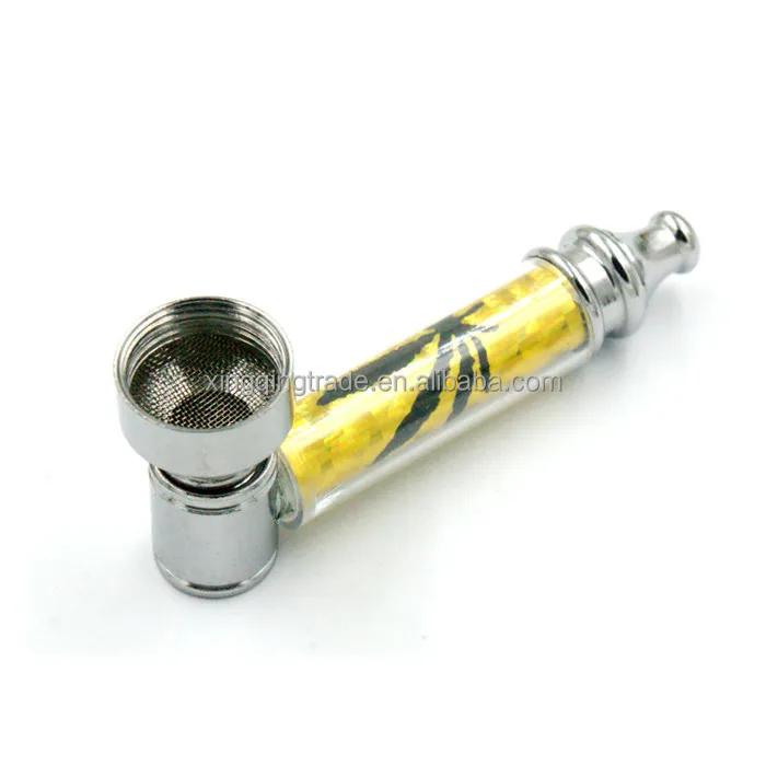 Portable Pocket Silver Metal Pipe for Smoking Tobacco Collectibles ...