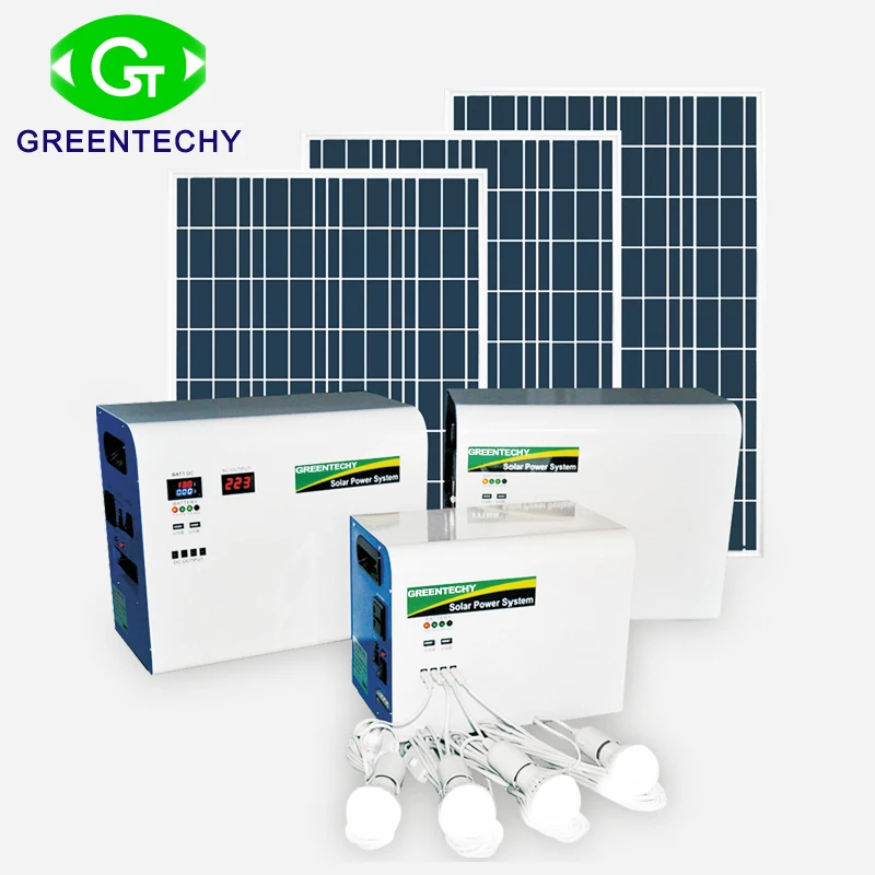 Hot sales Portable home solar power system 100W 200W 250W 300W panel solar lighting kits