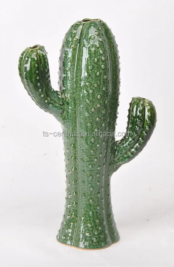 Cactus Decorativo In Ceramica Verde Made In Italy - 16x9 Cm Per Casa E Ufficio - Foto 6