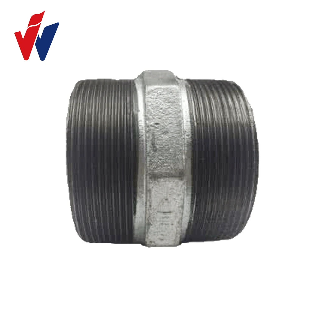 イチジク号280六角乳首焼き亜鉛メッキ可鍛鋳鉄管継手無地