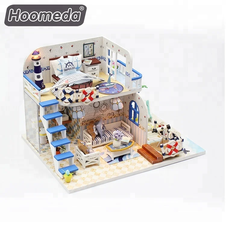 Миниатюрный Кукольный домик «сделай сам» с мебелью, низкий минимальный заказ