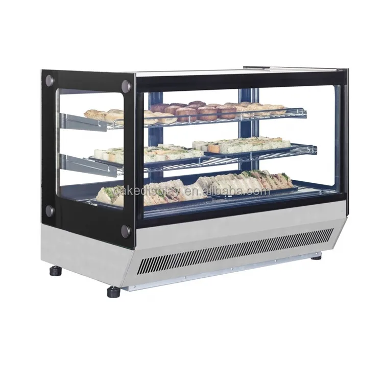 Small Marble Table Top Cake Showcase Fridge Cooler