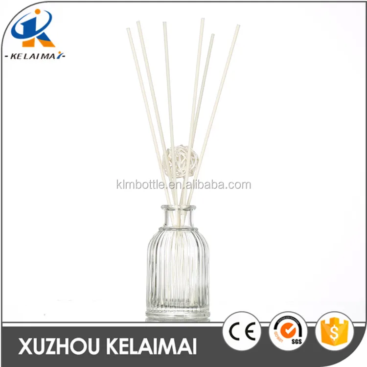 Diffuser Bottles Luxury 50ml 100ml Empty Embossed Aroma Reed Diffuser Bottle With Cork Stopper