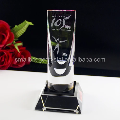 Hot Sale Product  3d Laser Etched Crystal Souvenir  for Guests