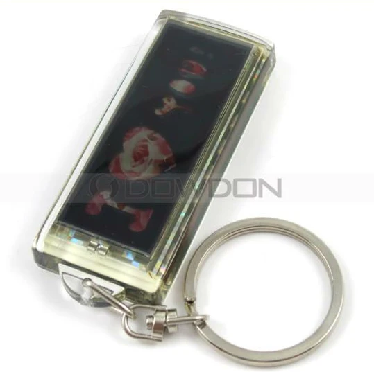 Sample Free Fashion Solar Power Keychain LED Screen Display