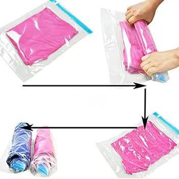 Travel Reusable Roll Up Compression Storage Bags For Suitcases Vacuum  Storage Bags For Travel/Home Storage