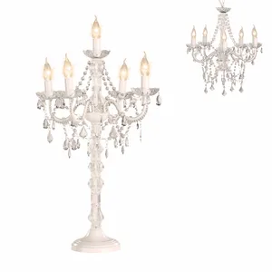 Crystal Chandelier Candelabra Table Lamp Wedding Centerpiece Decor Standing Chandeliers Floor Lamp