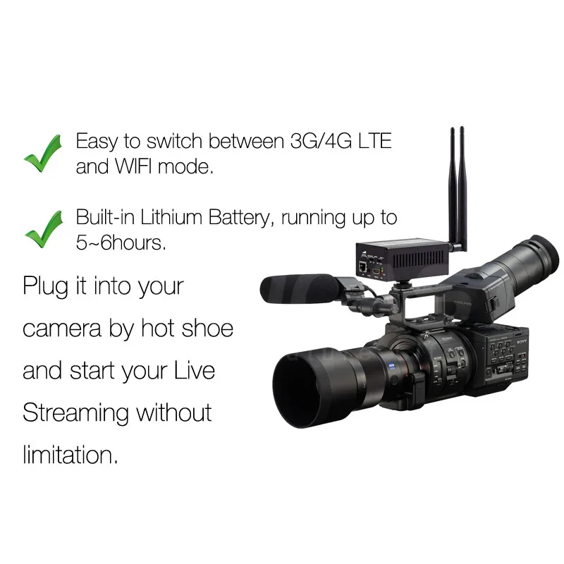 Real-Time IPTV Streaming Supporting WIFI Battery HD MI 1080P HD Audio Over IP Encoder IPTV