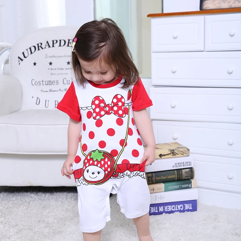 100% красивая мода baby rompers с snap