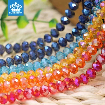 Factory Wholesale High Quality Glass Crystal Rondelle Beads For Jewelry DIY Decoration