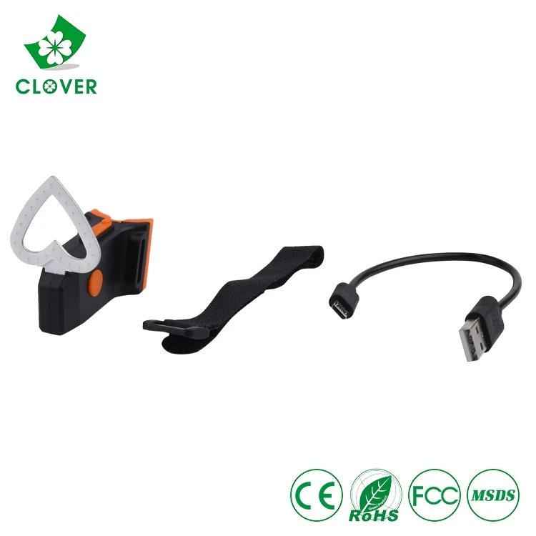 Clover Customizable Shape Heart Shaped Style Creative COB Bike Rear Light Usb Rechargeable Led Decorative Bicycle Light