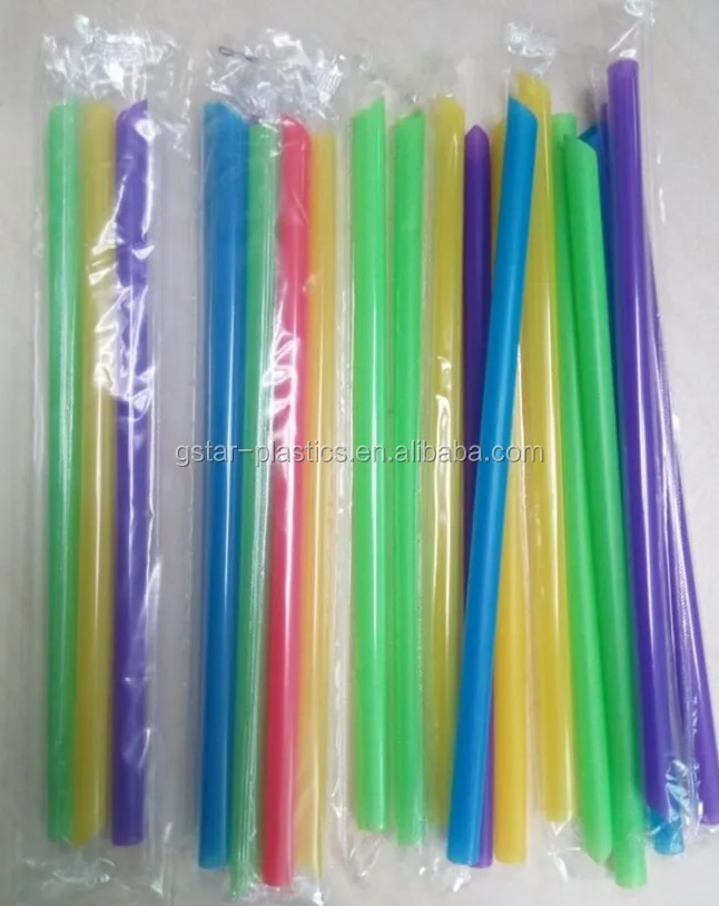 Pink Purple Bubble Tea Glass Straw 21 cm / 8,3″ long and 1,6 cm / 0,63″  diameter.