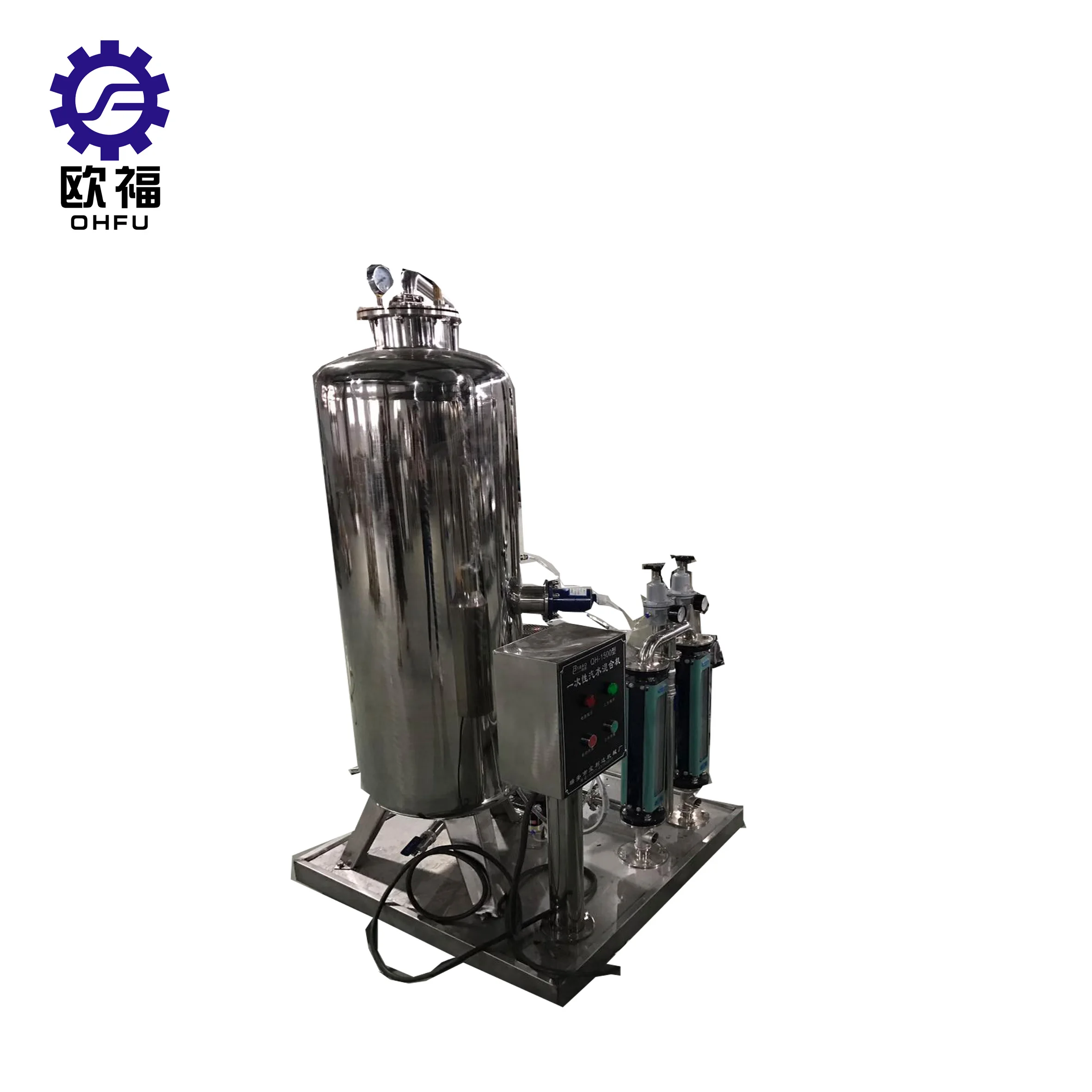 Stainless Steel 1500L Soda Water Sprinkle Beverage Carbonated Beverage Mixing Machine CO2 Mixer Carbonator Factory Price