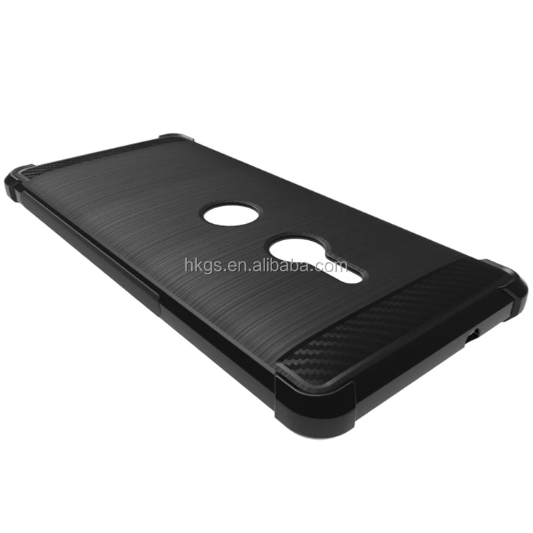 Carbon Fiber Pattern TPU Back Cover Case for Sony Xperia XZ3