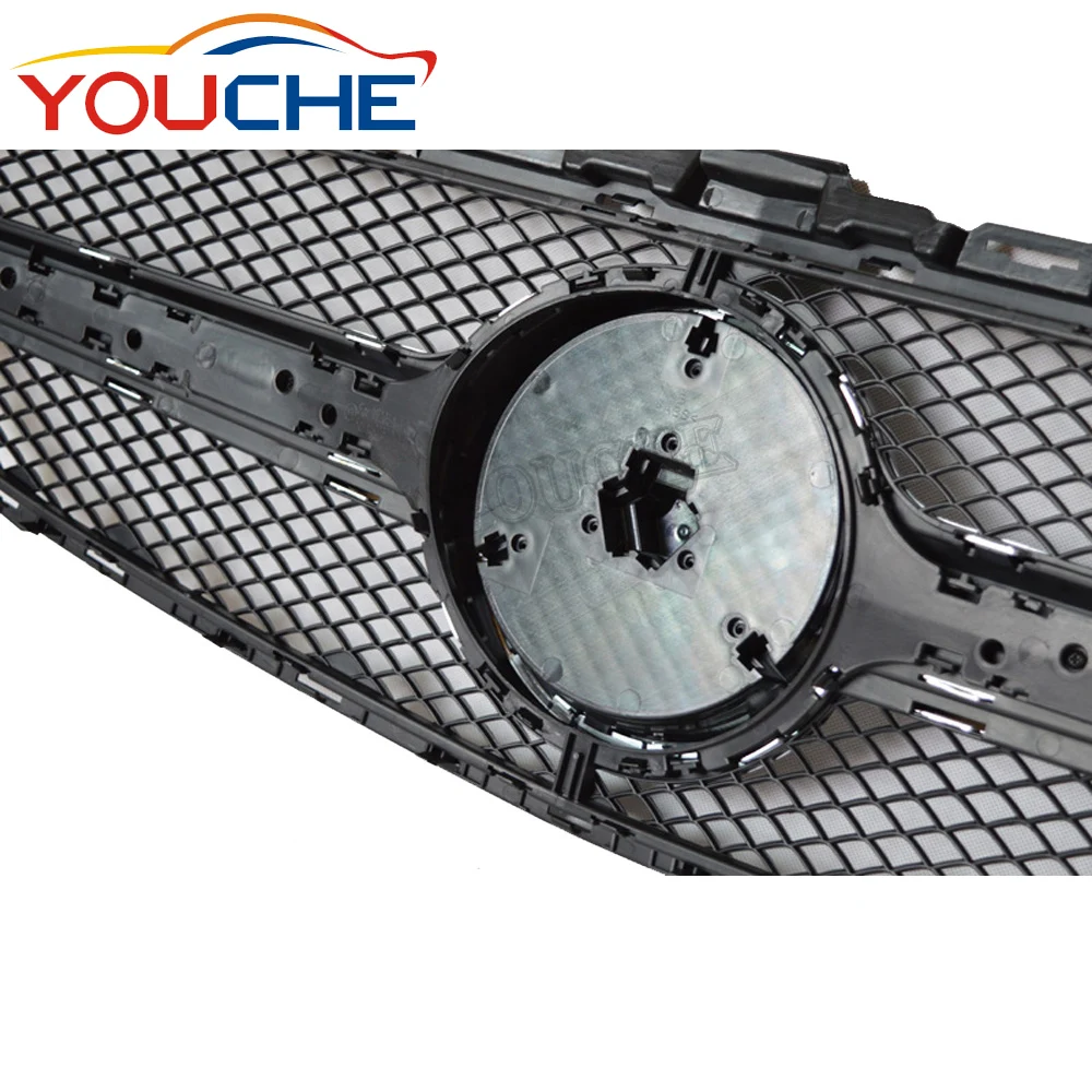 
AMG стиль передний бампер решетка капот для Mercedes Benz C class W205 sport edition 2015-2018 Серебряный ABS решетка 