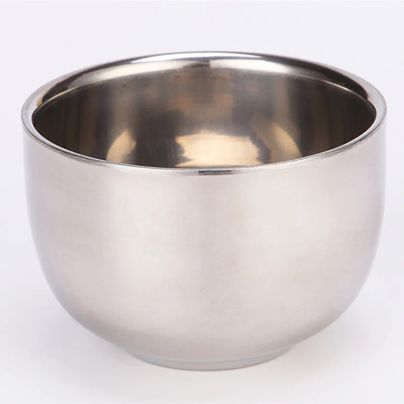 SuxiDi Shave Soap Cup with Lid Stainless Steel Dual Layer Shaving Mug Bowl 