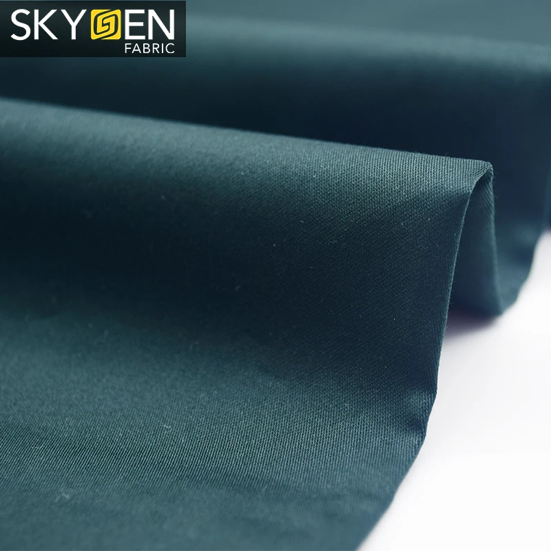 Skygen 4-стороннее стрейчевое однотонное белое черное легкое полотно 65% полиэстер 35% хлопок поплин эластан ткань