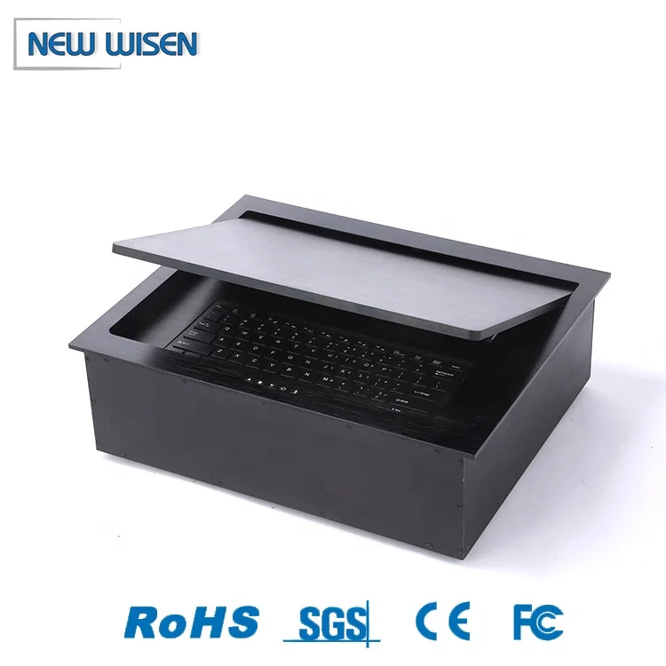 Clamshell Pop up Desk Audio and Video Lcd Monitor Lift Conference Room Automatic Computer Monitor Mechanism to Lift NWS-FUM156