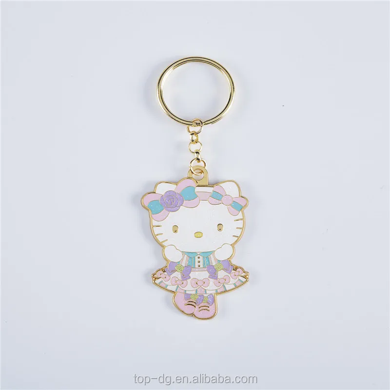 Environmental Nickel Plated Custom Hello Kitty Keychain
