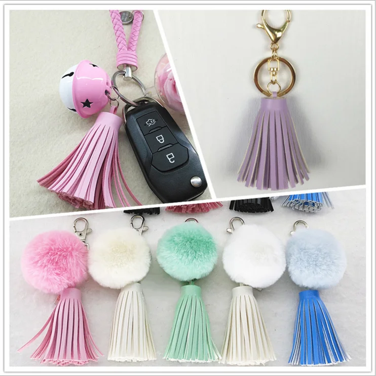 
 Замшевый большой кожаный брелок для ключей Yongze с цепочкой для женщин, брелок для ключей с очаровательной бахромой  