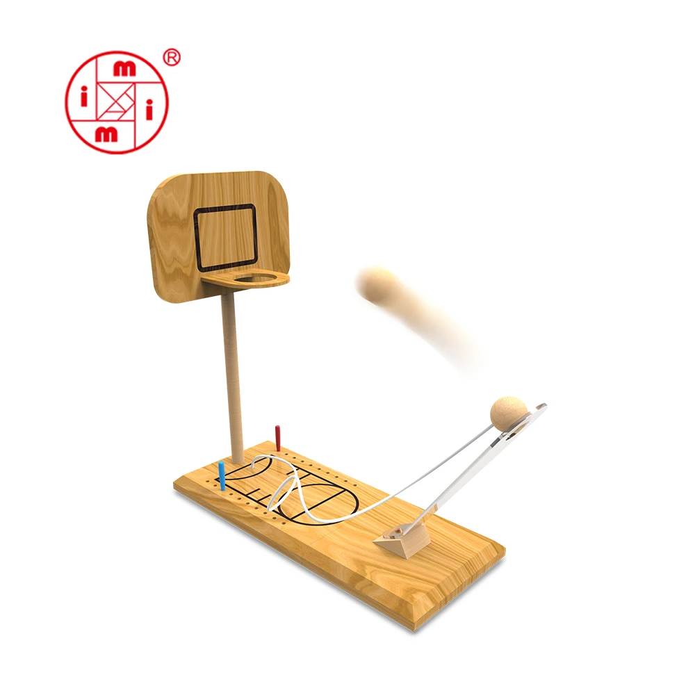 Mesa de mesa de madeira jogo de tabuleiro basquete dedo mini