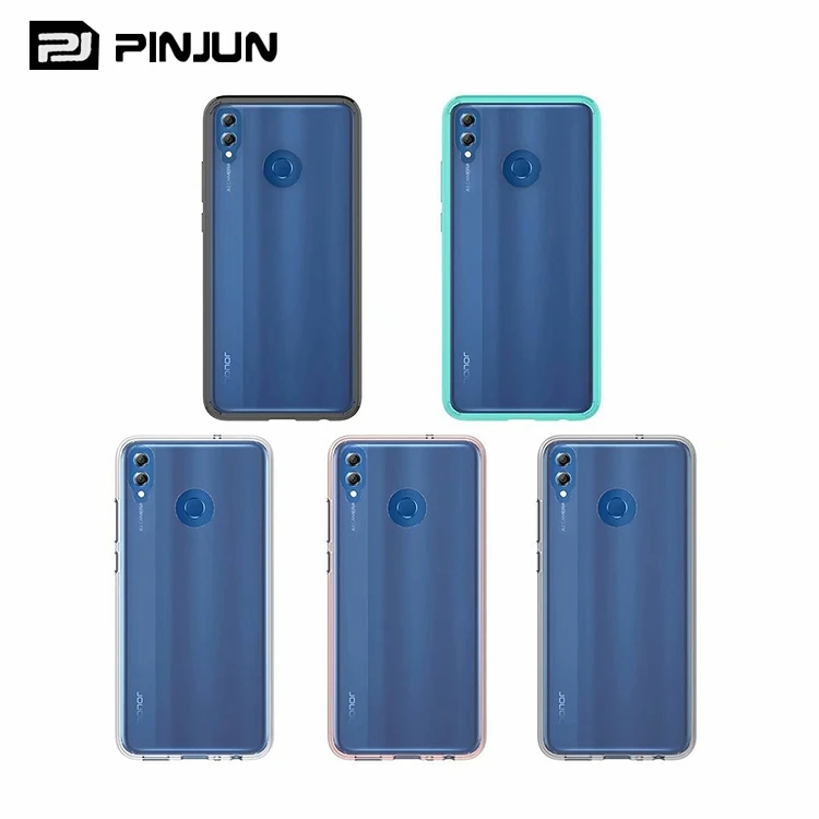 Fashion Colorful Frame Transparent Hybrid Tpu Acrylic Phone case for huawei Honor 8x X9 X8 X7 Back Cover