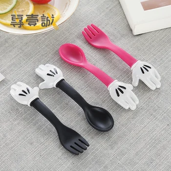 Lovely Food Grade Plastics Forks Spoon For Baby