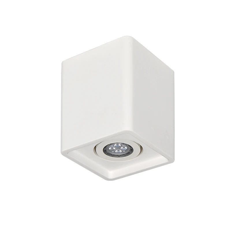 Brand indoor surface mounted small rgb slim square plaster gypsum led spot downlight