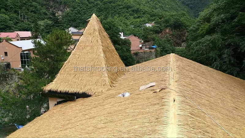 LUSIGA Man Made Thatch Fake Straw, Straw Roof Thatch Straw Roof