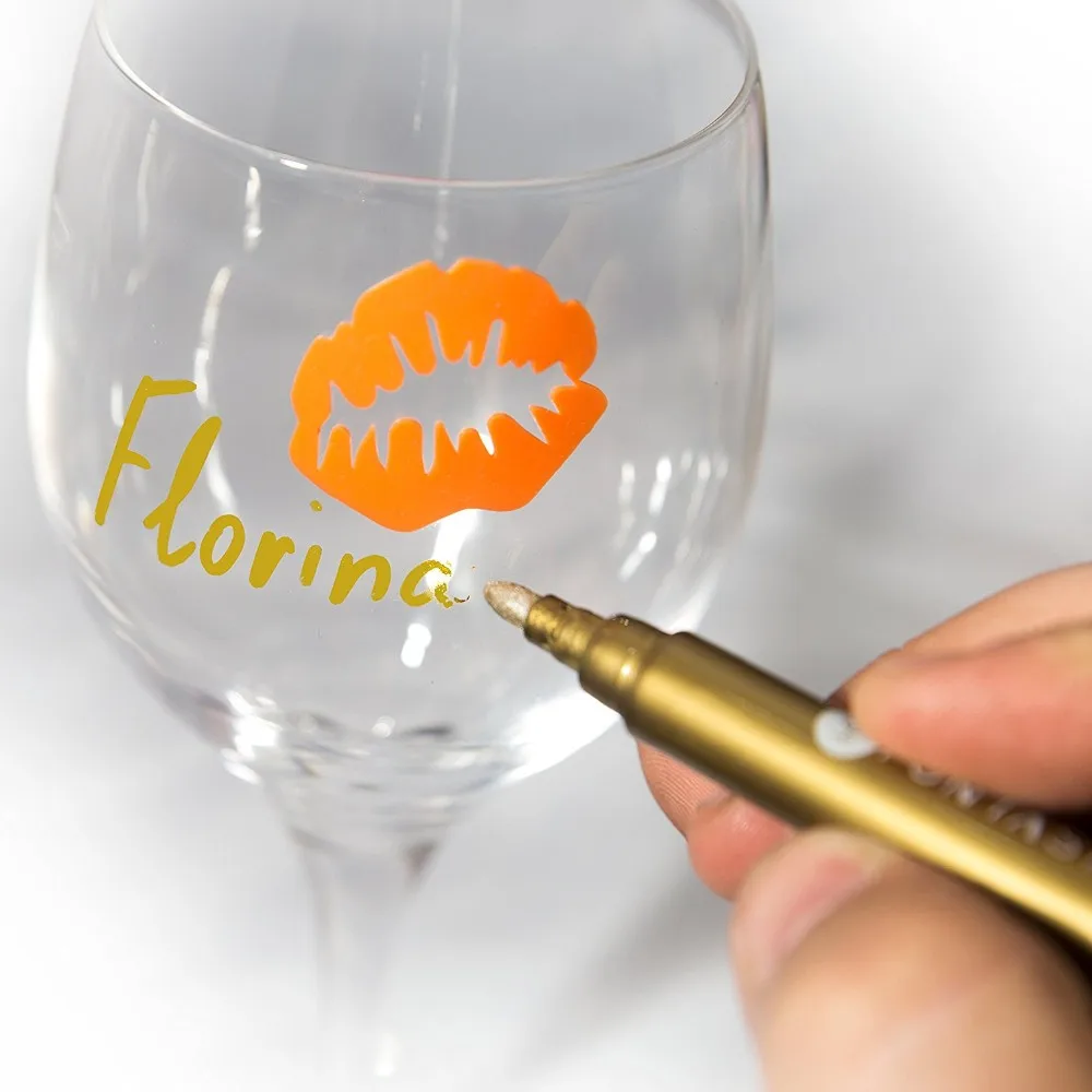 Pens That Write On Glass Permanently Wine Glasses Permanent Pen To