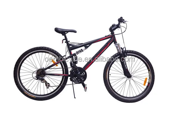 mountain bike with front and rear suspension