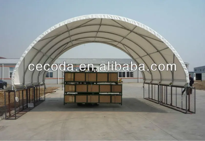 20'x20'x6.6' W6.0xL6.0xH2.0m Factory Direct Steel Frame Dome Shipping Container Roof Shelter