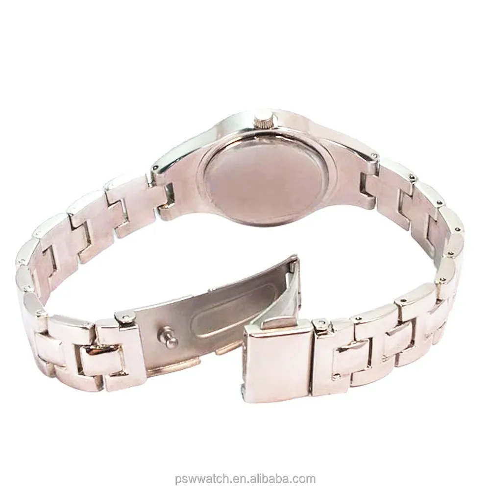 Custom Design with Rhinestone Ladies Hand Chain Watch Simple Lady Hand Watch