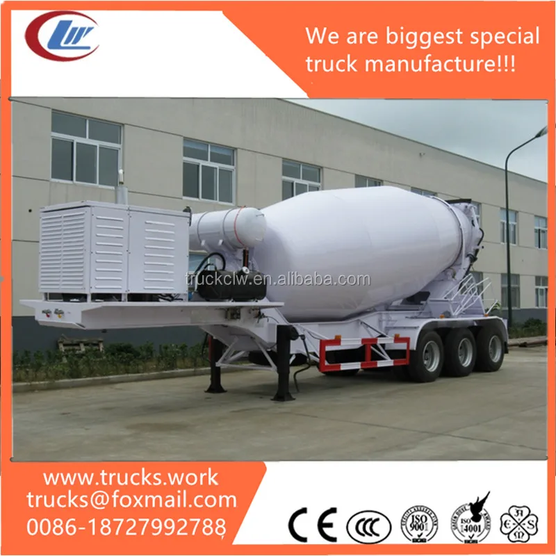 Powder Concrete Mixer Trailer Sales in Africa Concrete Mixer Transportation Truck Semi Trailer Price