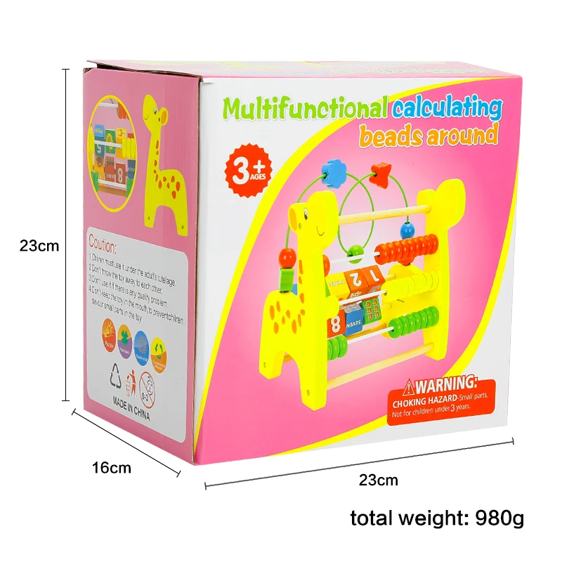 Детские игрушки новый стиль Обучающие деревянные игрушки олень стиль Абакус с круглыми бусинами игрушки