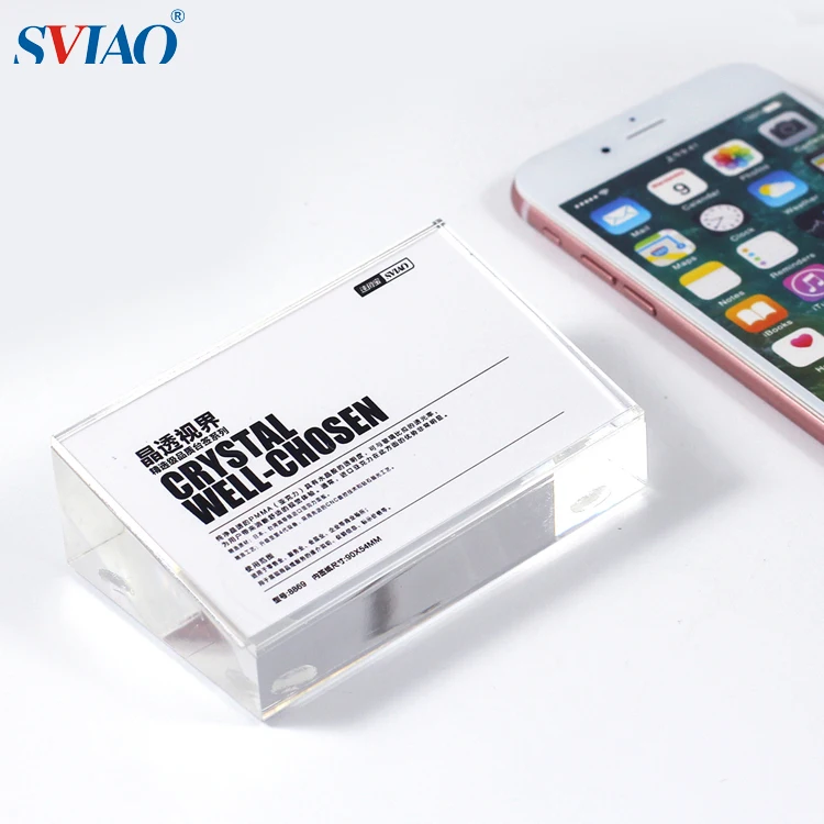 New Design Clear Acrylic Sign Display Stand Table Name Price Tag Menu Holder Adversting Stand