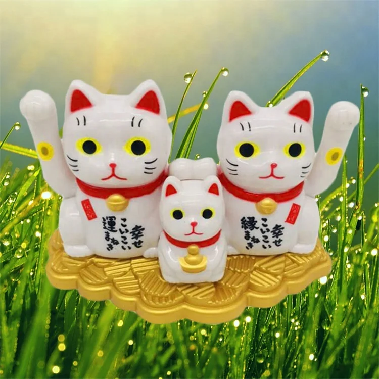 
 Новая пластиковая танцевальная игрушка lucky cat на солнечной энергии для автомобиля  