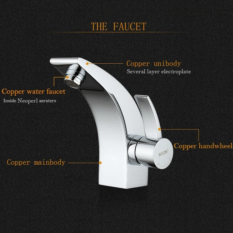 Modern Brass Basin Faucet - Chrome  supplier