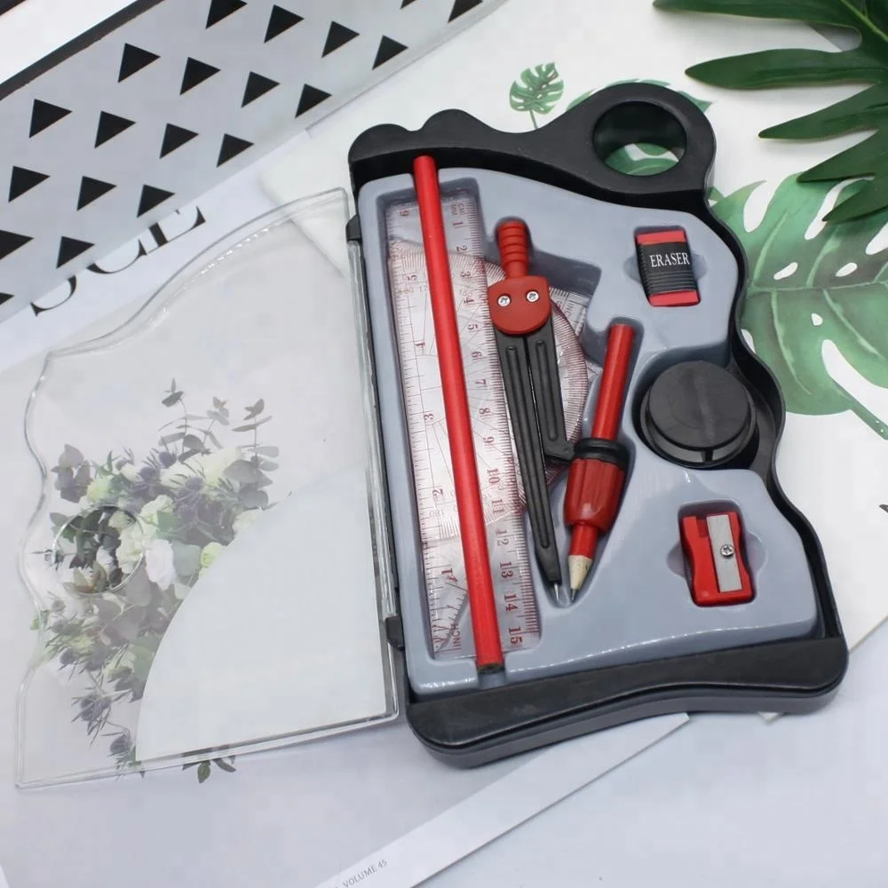 Набор цветных пластиковых компасов для рисования