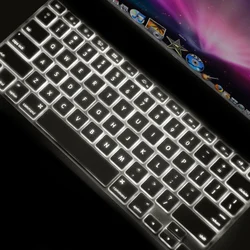 Китайская фабрика изготовленная на заказ светящаяся в темноте накладка клавиатуру подсветка Силиконовая для macbook 13 15 17 чехол