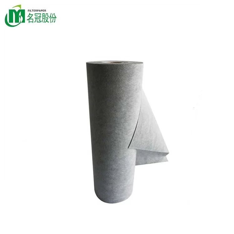 Coconut Shell Based Granulated  Activated Carbon Bonded to PP Melt Blown air Filter Media in Roll