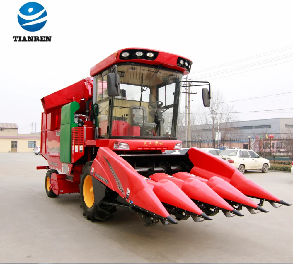TIANREN 4 Row Small Self Propelled Corn Picker GOLD SUPPLIER CE CERTIFICATION
