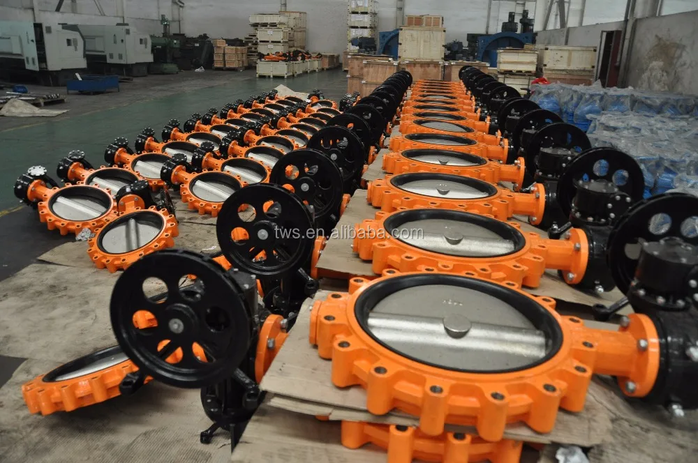 DN400 Lug butterfly Valve Gearbox With Chain Wheel