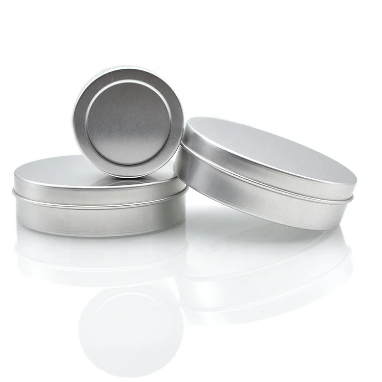 Wholesales Metal Scented Tea Jar 30ml 50g 60g Empty Round Aluminum Spices Herbs Tin Can
