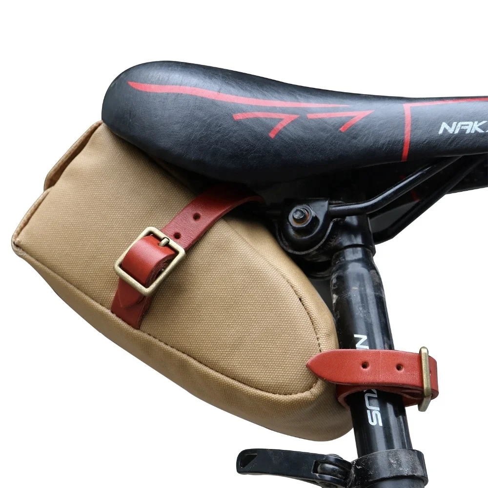 Tourbon Bicycle Accessories Back Seat Canvas Saddle Bag