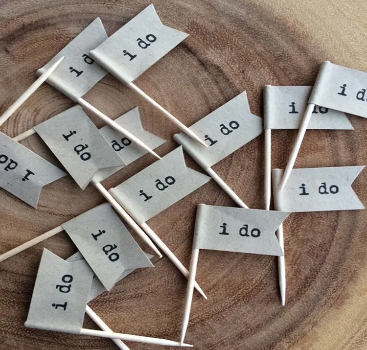 Custom Made Decorative Flags with Circle Toothpick Flag