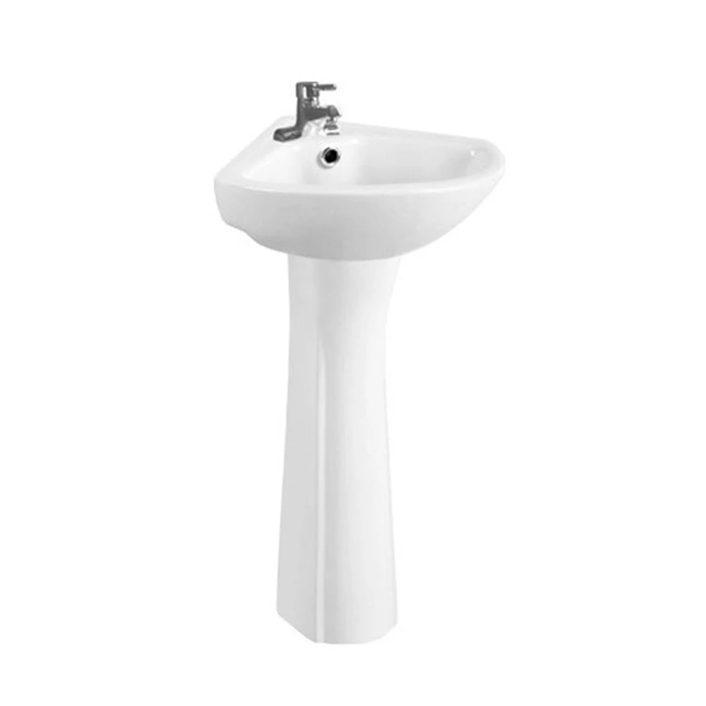 Floor Standing Triangle Pedestal Sinks Small Size Corner Basin Buy Pedestal Sinks